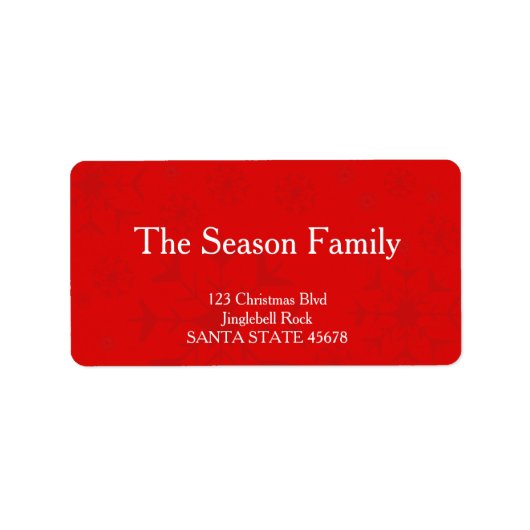 スノーフレーク住所 シール (正面)