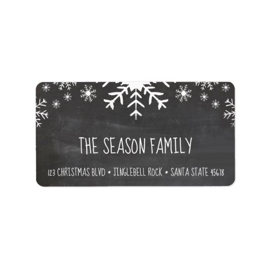 スノーフレーク住所 シール (正面)