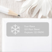 スノーフレーク住所 シールD （シルバー） ラベル (インサイチュ)