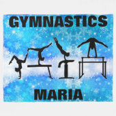 スノーフレーク体操ガールズイベントフリースブランケット フリースブランケット (正面(横))