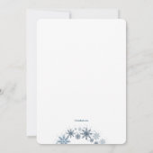 スノーフレーク写真の誕生のお知らせ 案内状 (裏面)