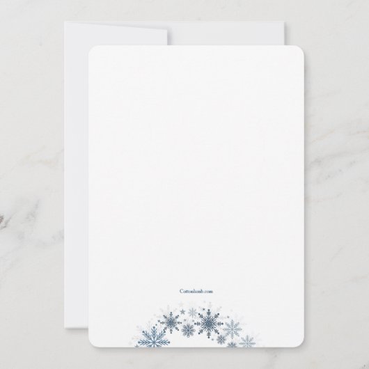 スノーフレーク写真の誕生のお知らせ 案内状 (裏面)