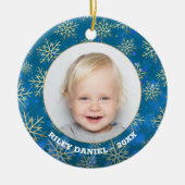 スノーフレーク写真セラミックオーナメント セラミックオーナメント (正面)