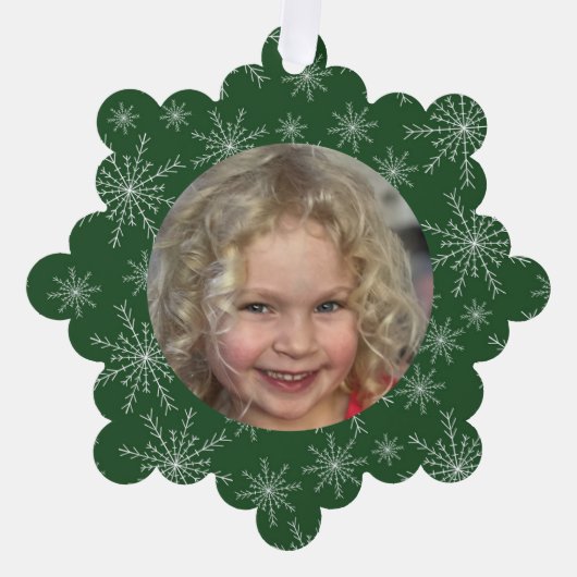 スノーフレーク写真 オーナメントカード (正面)