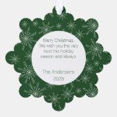 スノーフレーク写真 オーナメントカード (裏面)