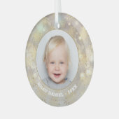 スノーフレーク写真 ガラスオーナメント (正面左)