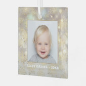 スノーフレーク写真 ガラスオーナメント (正面左)