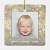 スノーフレーク写真 セラミックオーナメント (裏面)