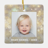 スノーフレーク写真 セラミックオーナメント (正面)