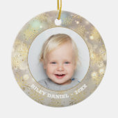 スノーフレーク写真 セラミックオーナメント (正面)