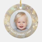 スノーフレーク写真 セラミックオーナメント (裏面)