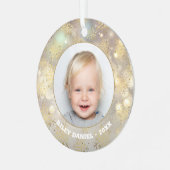 スノーフレーク写真 メタルオーナメント (正面左)