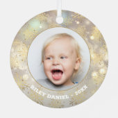 スノーフレーク写真 メタルオーナメント (裏面)