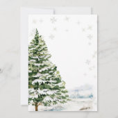 スノーフレーク冬のクリスマスツリー結婚ズ 招待状 (裏面)