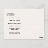 スノーフレーク冬の写真を保存する日付招待状 ポストカード (裏面)