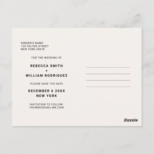 スノーフレーク冬の写真を保存する日付招待状 ポストカード (裏面)