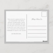 スノーフレーク冬の引っ越しましたの動きに関する発表 ポストカード (裏面)