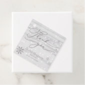 スノーフレーク冬の灰色の赤ちゃんシャワーありがとう フェイバータグ (インサイチュ)