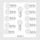 スノーフレーク冬の結婚式ありがとうセット シール (シート)