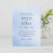 スノーフレーク冬の結婚式招待状 招待状 (スタンド正面)