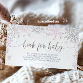 スノーフレーク冬の赤ちゃんシャワーガール エンクロージャーカード