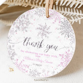 スノーフレーク冬の赤ちゃんシャワーガール フェイバータグ