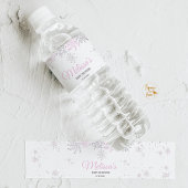 スノーフレーク冬の赤ちゃんシャワーガール ペットボトルラベル