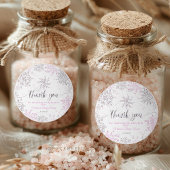 スノーフレーク冬の赤ちゃんシャワーガール ラウンドシール