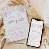 スノーフレーク冬の赤ちゃんシャワーガール 招待状