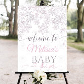 スノーフレーク冬の赤ちゃんシャワー サンキューカード