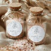 スノーフレーク冬の赤ちゃんシャワー ラウンドシール