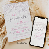 スノーフレーク冬の赤ちゃんシャワー 招待状