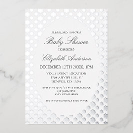スノーフレーク冬の赤ちゃんシャワー 箔招待状