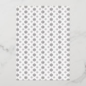 スノーフレーク冬の赤ちゃんシャワー 箔招待状 (裏面)