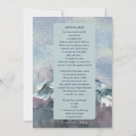 スノーフレーク冬デザインサンキューカード シーズンカード