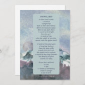 スノーフレーク冬デザインサンキューカード シーズンカード (正面/裏面)