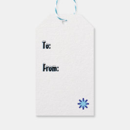 スノーフレーク冬デザインブルーコールドカワイト ギフトタグ