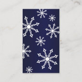 スノーフレーク冬ベビーシャワーおむつラッフルチケット エンクロージャーカード (裏面)