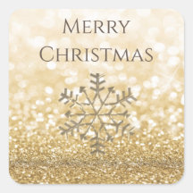 スノーフレーク冬ロマンチックキラキラ輝く輝く金ゴールド