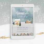 スノーフレーク冬ワンダーランド水の色ベビーシャワー 招待状