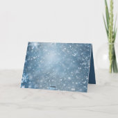 スノーフレーク冬ワンダーランド赤ちゃんシャワーありがとう サンキューカード (裏面)