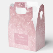 スノーフレーク冬ワンダーランド赤ちゃんシャワーピンク フェイバーボックス (オープン)