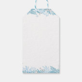 スノーフレーク冬誕生日サンキューギフトラベル ギフトタグ (裏面)