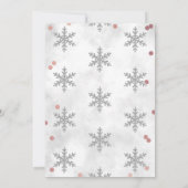 スノーフレーク冬1歳の誕生日 サンキューカード (裏面)