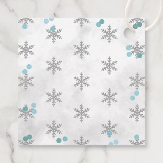 スノーフレーク冬1歳の誕生日 フェイバータグ (裏面)