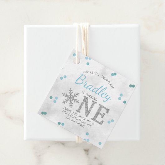 スノーフレーク冬1歳の誕生日 フェイバータグ (インサイチュ)