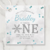 スノーフレーク冬1歳の誕生日 フェイバータグ (正面)