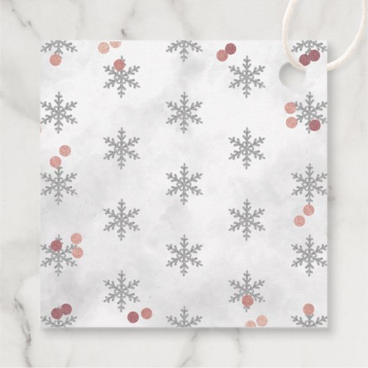 スノーフレーク冬1歳の誕生日 フェイバータグ (裏面)