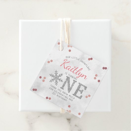 スノーフレーク冬1歳の誕生日 フェイバータグ (インサイチュ)