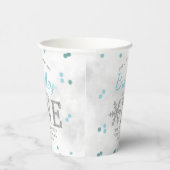 スノーフレーク冬1歳の誕生日 紙コップ (右)